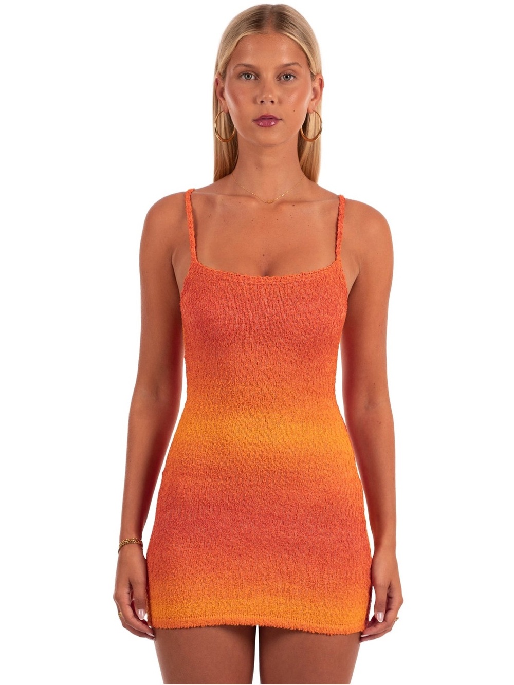 I AM DELILAH Paloma Sunset Mini Papaya Dress